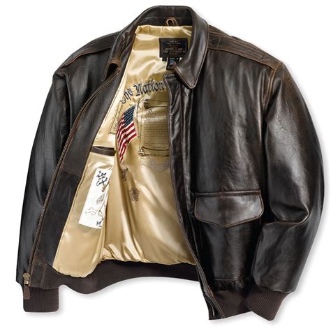 The Army Air Corps Leather Flight Jacket Hammacher Schlemmer