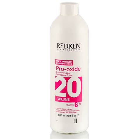 Redken Pro Oxide Cream Developer 20 Volume 169 Oz Pack Of 1 With Sleek Comb