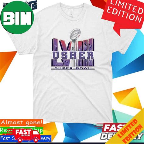 USHER Super Bowl LVIII Logo T-Shirt - Binteez