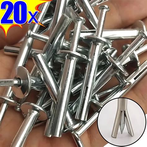 20 10PCS Hammer Drive Expansion Rivets Expansion Aluminum Nail Head