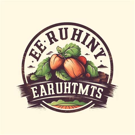 Premium Ai Image Handdrawn Font Logo Design For Earths Bounty Farm