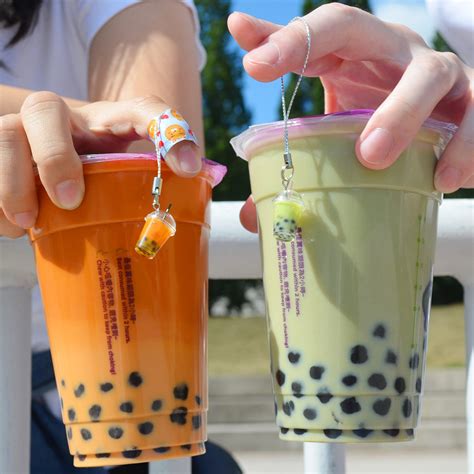 Mini Drink Boba Bubble Tea Keychain Etsy