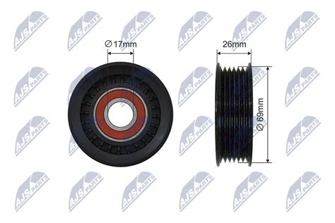 Tensioner Pulley V Ribbed Belt Rnk Mz Nty Lf