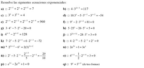 Ejercicios De Ecuaciones Exponenciales Y Logarítmicas ¡domina El