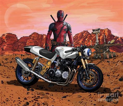 72 Dead Mu Motorcycle Naked On Mars Collection Drawing By Drawspots