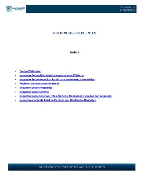 PDF PREGUNTAS FRECUENTES Debidamente Requisitada Pagos De