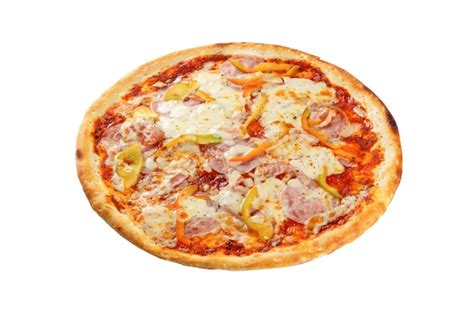 Premium Photo Delicious Classic Italian Pizza With Mozzarella Ham