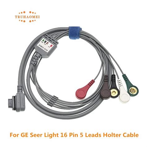 Holter Cable For GE Seer Light Holter Recorder 16 Pin 2008594 001 Or