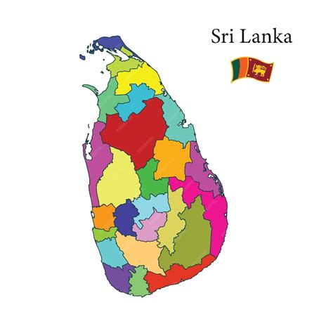 Premium Vector Sri Lanka Map Provinces Flag