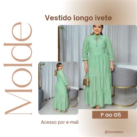 Molde Vestido Longo Ivete Franciele Souza Hotmart