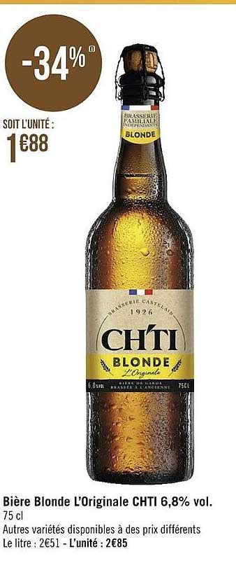 Promo Bière Blonde L original Chti Vol chez Géant iCatalogue fr