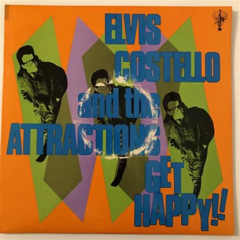 Elvis Costello Get Happy Vinyl Lp Uk Poster Ex Ex Eur