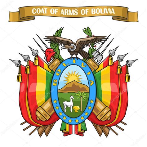 Vector Illustration On Theme Bolivian Coat Of Arms