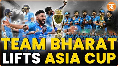 Asiacup Bharat Clinches Trophy For Th Time After Mohammed Sirajs