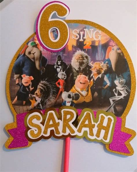 Sing Themed Cake Topper Etsy Uk Themed Cakes Cake Toppers Topper