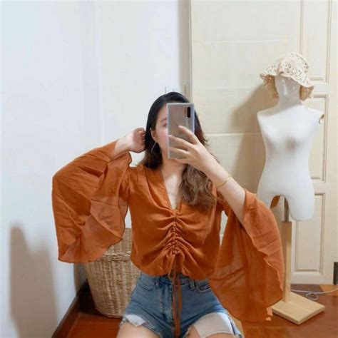 Hot top เสอครอปรดหนา Shopee Thailand