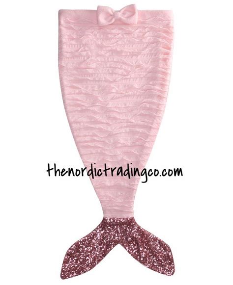 Pink Wavy Ruffles Little Girls Mermaids Tail Sleeping Bag Soft Plush