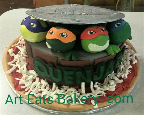 Teenage Mutant Ninja Turtles Custom Fondant Kid S Birthday Cake Design