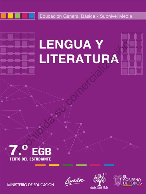 Libro Texto de Lengua y Literatura 7 Año Grado 2022 2021