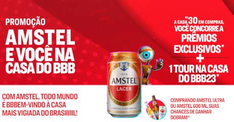 Promoção Amstel e Você na casa do BBB Promocao net br