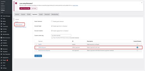 Settings Offline Payment Add On Learnpress ThimPress Docs