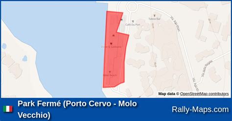 Park Fermé Porto Cervo Molo Vecchio stage map Rally Storico Costa