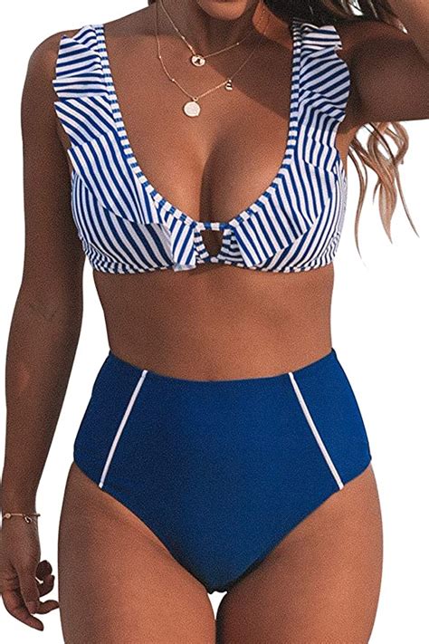 Floral Print Ruffle High Waisted Bikini Swimsuit Artofit