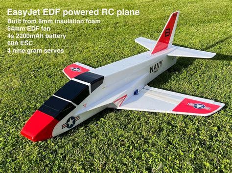 Plans For Easy To Build EDF Powered RC Plane Easyjet Simple RC Etsy