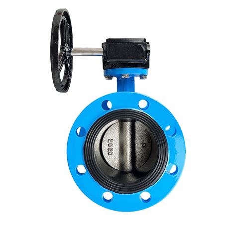 D341 Ductile Iron Cast Iron Butterfly Valve Worm Gear Actuator Rubber