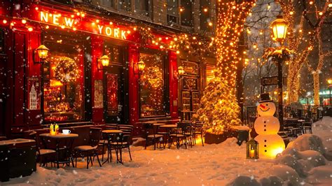 Cozy Winter Coffee Shop Ambience With Gentle Jazz Tune Exquisite