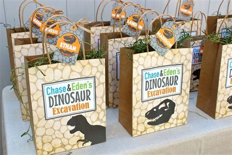 Dinosaur Favor Bags Candy Bag Dinosaur Excavation Birthday Etsy