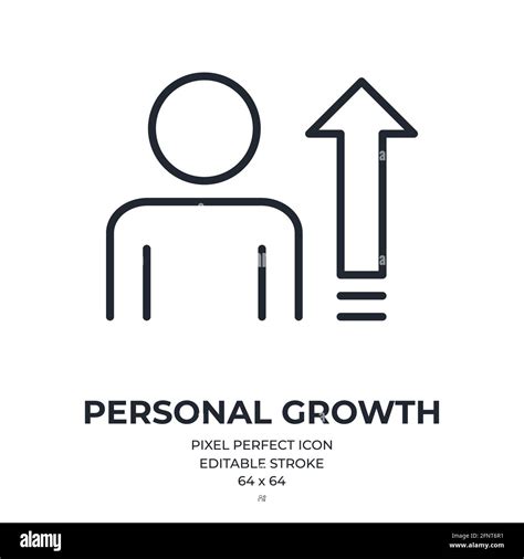 Personal Growth And Development Concept Editable Stroke Outline Icon