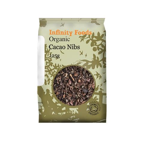 Raw Cacao Nibs Organic Infinity Foods 125g Herbies