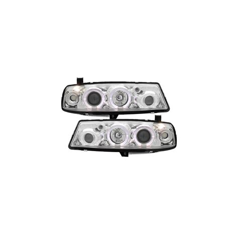 Phares Opel Calibra Avec Anneaux Lumineux Angel Eyes Chrome Swo