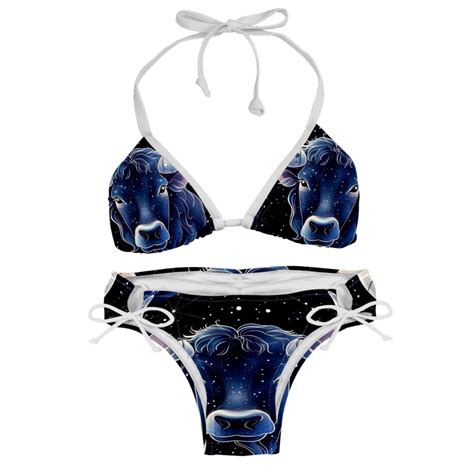 Taurus Constellation Detachable Sponge Adjustable Strap Bikini Set Two