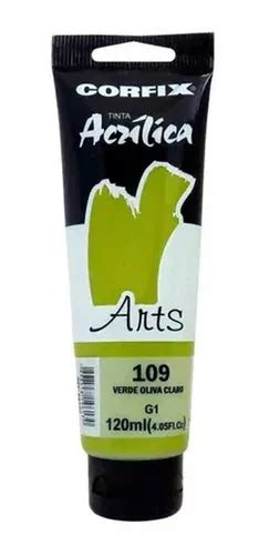 Tinta Acrílica Corfix Arts 120ml Verde Oliva Cl 109 Gr 1 Parcelamento