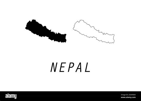 Nepal map outline vector illustration Stock Vector Image & Art - Alamy