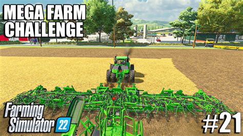 Planting Soybeans With John Deere P576 Air Drill Mega Farm Challenge Farming Simulator 22