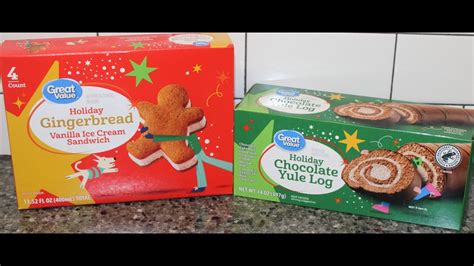 Great Value Walmart Holiday Gingerbread Vanilla Ice Cream Sandwich