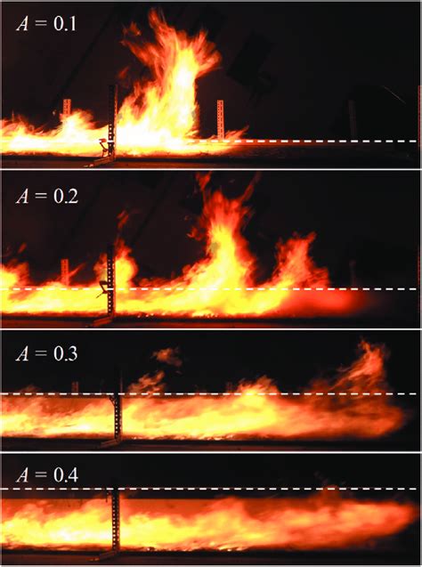 Typical experimental photos of flame fronts under different aspect ...