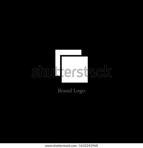 Simple Elegant Logo White Square Stock Vector Royalty Free 1632242968