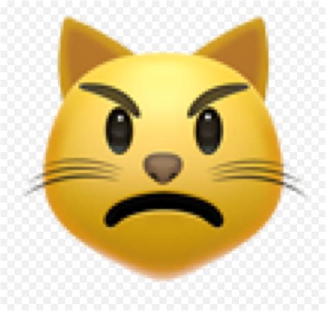 Emoji Emojicat Smiley Smail Sticker By Emoji Angry Cat Face Png Angry