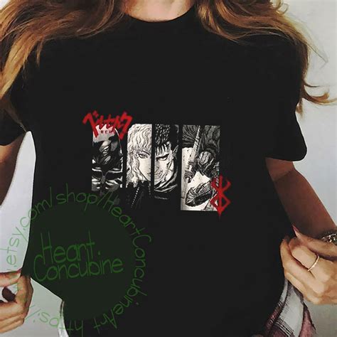 Anime Berserk Guts Tshirt - Retro Anime Shirt, Anime Clothing, Vintage ...