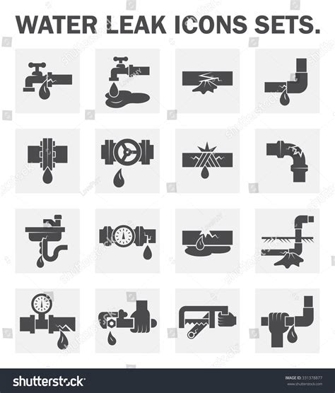 Burst Pipe Water Leak Plumbing Problem Stock Vector (Royalty Free ...