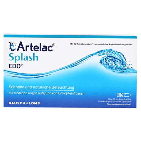 Artelac Splash Edo Augentropfen F R Trockene Brennende Augen X Ml