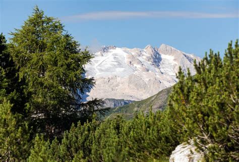 Mount Marmolada Highest Peak Alps Dolomites Mountains Stock Photo