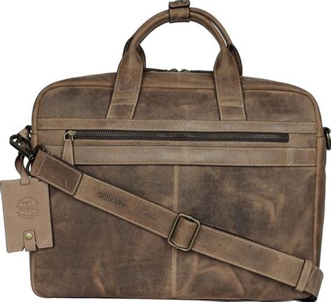 Sparwell Thoughtful Theo Leren Laptoptas Inch Cognac Bol