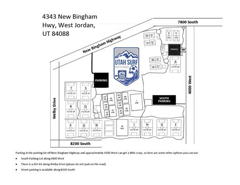 West Jordan Soccer complex map – Utah Surf Invitational