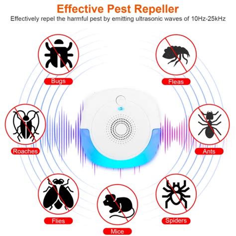 Dropship 6 Packs Ultrasonic Pest Repellers Plug In Indoor Pest Control Mouse Repellent Chaser ...