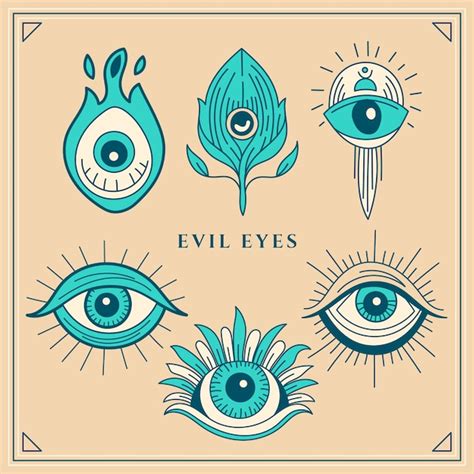 Free Vector | Evil eye symbol set